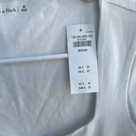 Abercrombie and Fitch Women's Short-Sleeve Bodysuit White Medium Women's - Picture 2 of 4